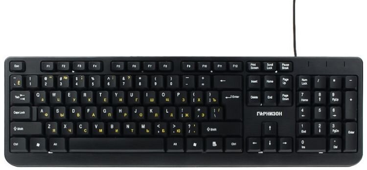 КЛАВИАТУРА ГАРНИЗОН GK-115 USB шлифов.аллюм.