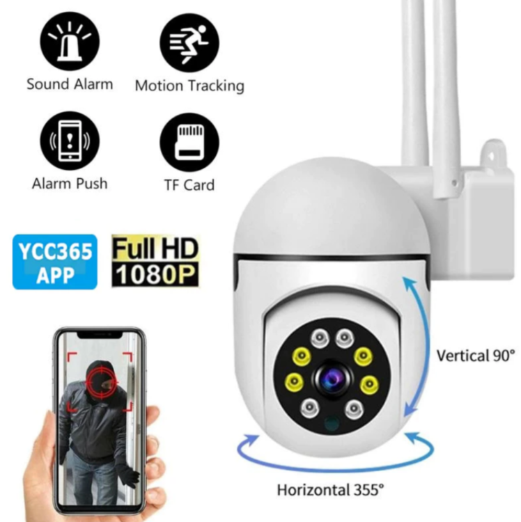 IP КАМЕРА УЛИЧНАЯ YCC365 Plus с Wi-Fi, 4-кратным цифровым зумом, ИИ-датчиком