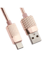 USB КАБЕЛЬ MICRO USB МЕТАЛЛИЧЕСКИЙ "ГЛАМ. АНАНАС"