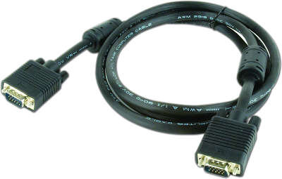 КАБЕЛЬ VGA 15М-15М 1,8м. GEMBIRD ЭКРАНИЗИРОВАННЫЙ