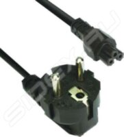 КАБЕЛЬ ПИТАНИЯ ДЛЯ НОУТБУКОВ 1,8М 10А,3-pin EURO с заземлением GEMBIRD черный