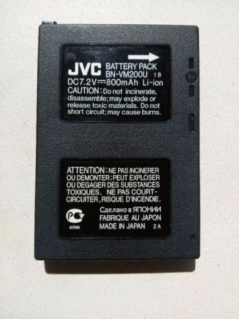 АККУМУЛЯТОРНАЯ БАТАРЕЯ JVC BN-VM200U 800ma 7.2v