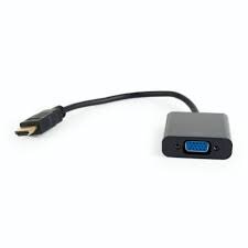 ПЕРЕХОДНИК HDMI-VGA 19M/15F,провод 0,15 м cablexpert