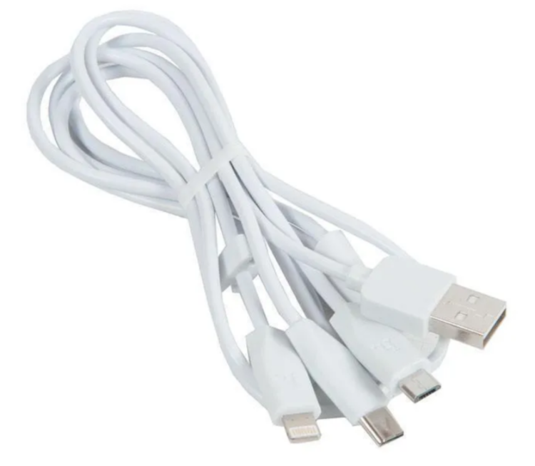 USB КАБЕЛЬ HOCO X1 RAPID 3В1 MICRO-USB/TAPE-C/IPHONE 1М 2.4А
